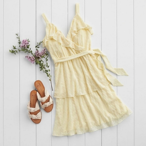 Gal Meets Glam Helena Eyelet Faux Wrap Dress NWT - Picture 4 of 16